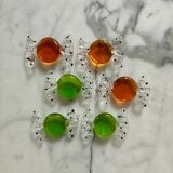 Six porte-couteaux "Bonbon" en verre de Murano - 1970.