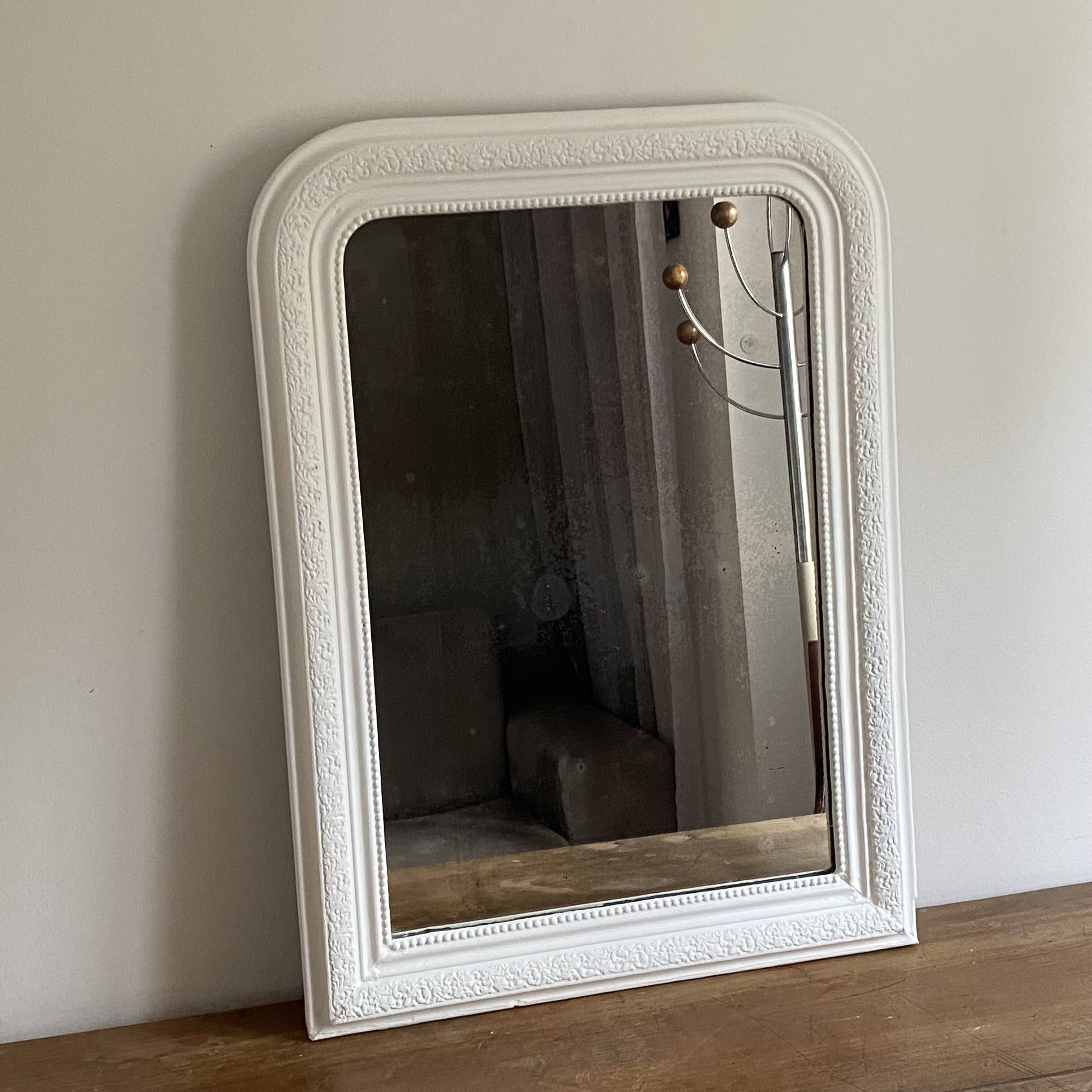 Louis Philippe white mirror, late 19th century