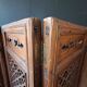 Antique Chinese Four-Panel Carved Wooden Screen