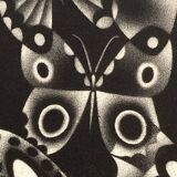 Mario avati (1921-2009), butterflies, black manner, 1970