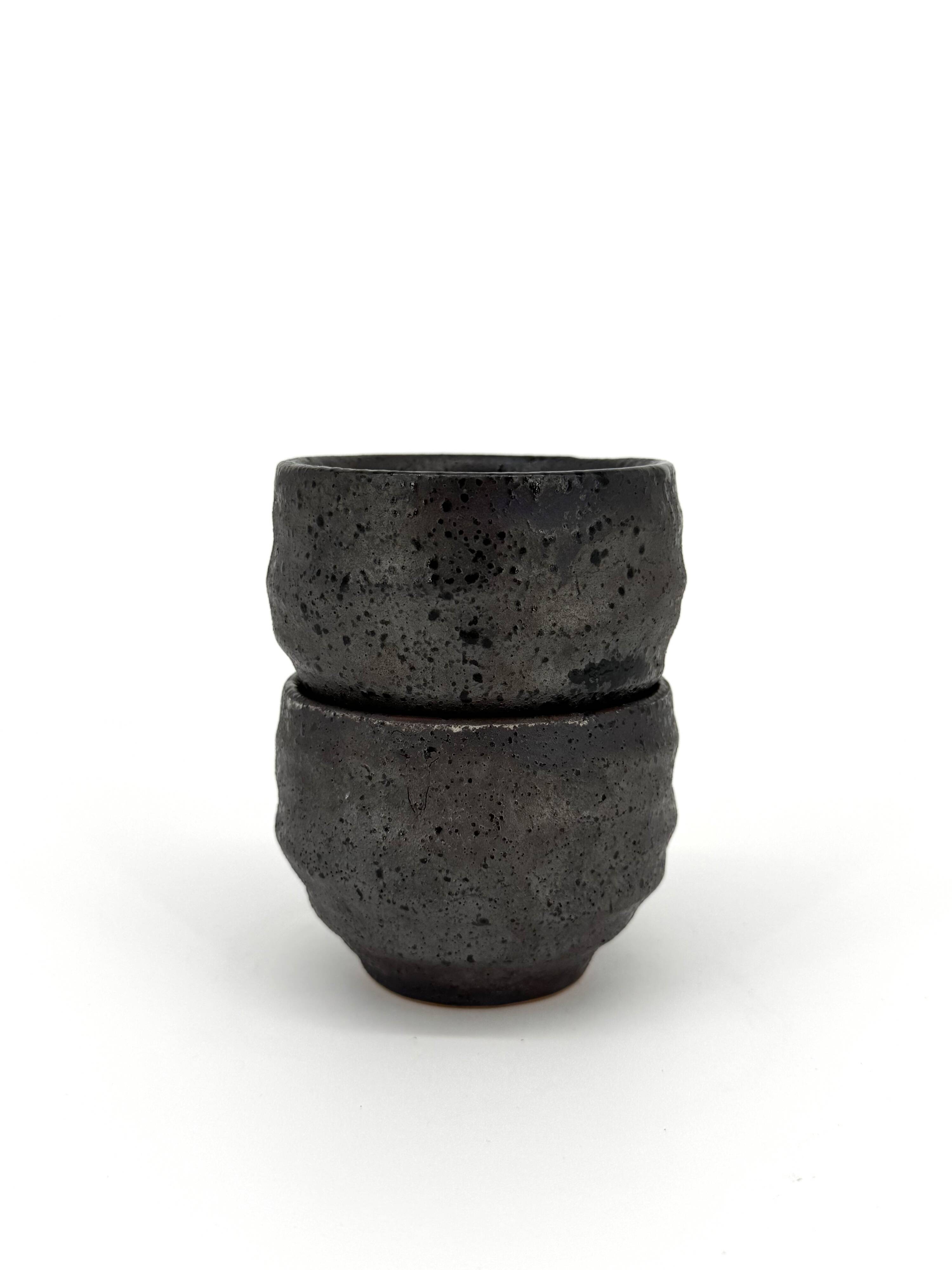 Pair of sake cups - coffee