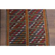 Vintage Turkish Oushak Handmade Wool Cotton Orange Kilim Area Rug 85x130