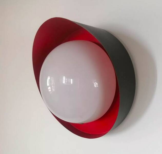 vintage glass globe metal wall light