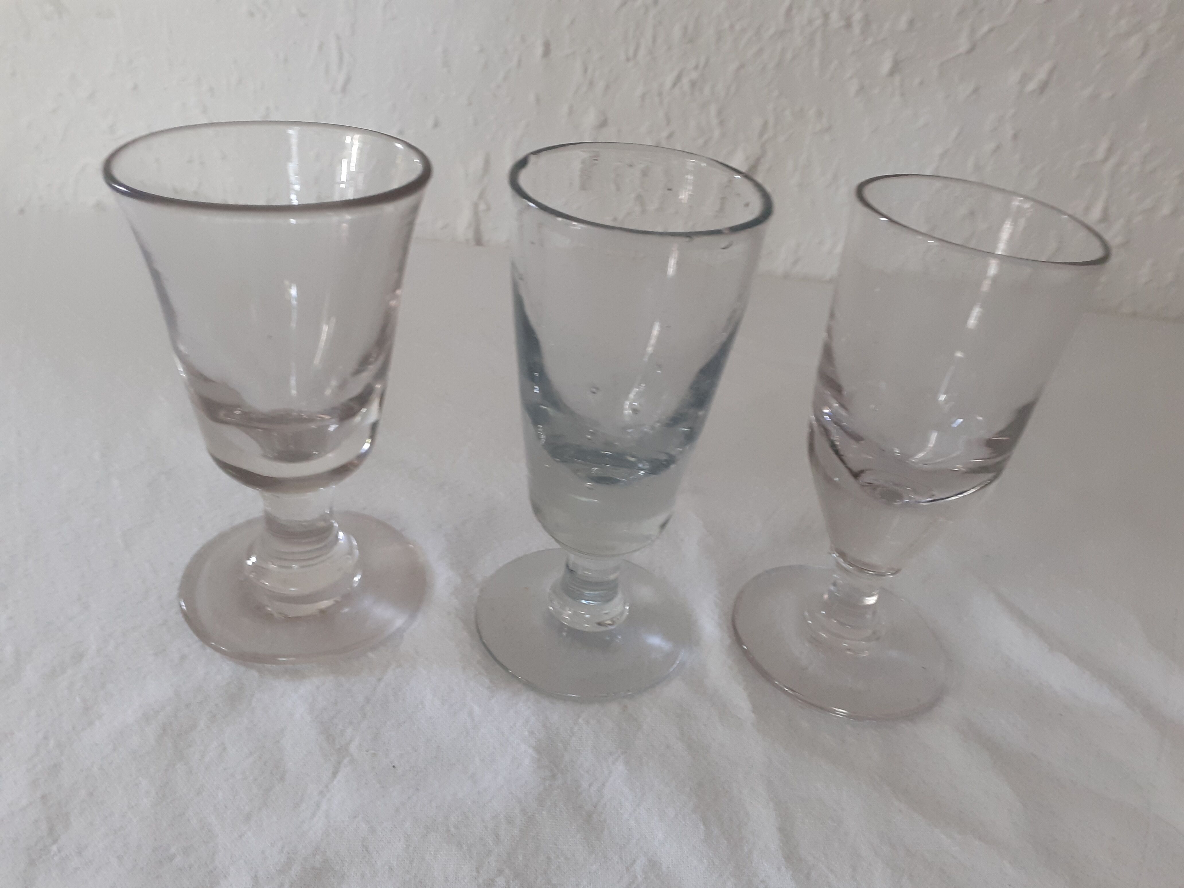 3 antique bubble glasses absinthe bistro