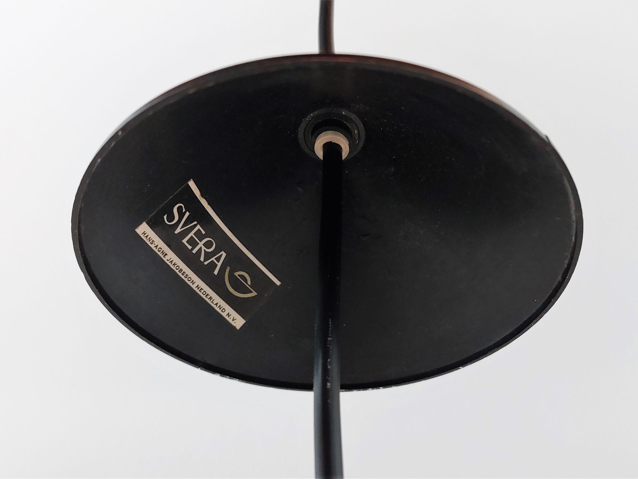 Purple glass pendant lamp by Hans Agne Jakobsson for Svera, Sweden 1960's