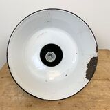 Vintage Black Industrial Ceiling Lamp, 1930s