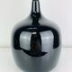 "Fig" lamp, black ceramic and silk shade, 1960s.
