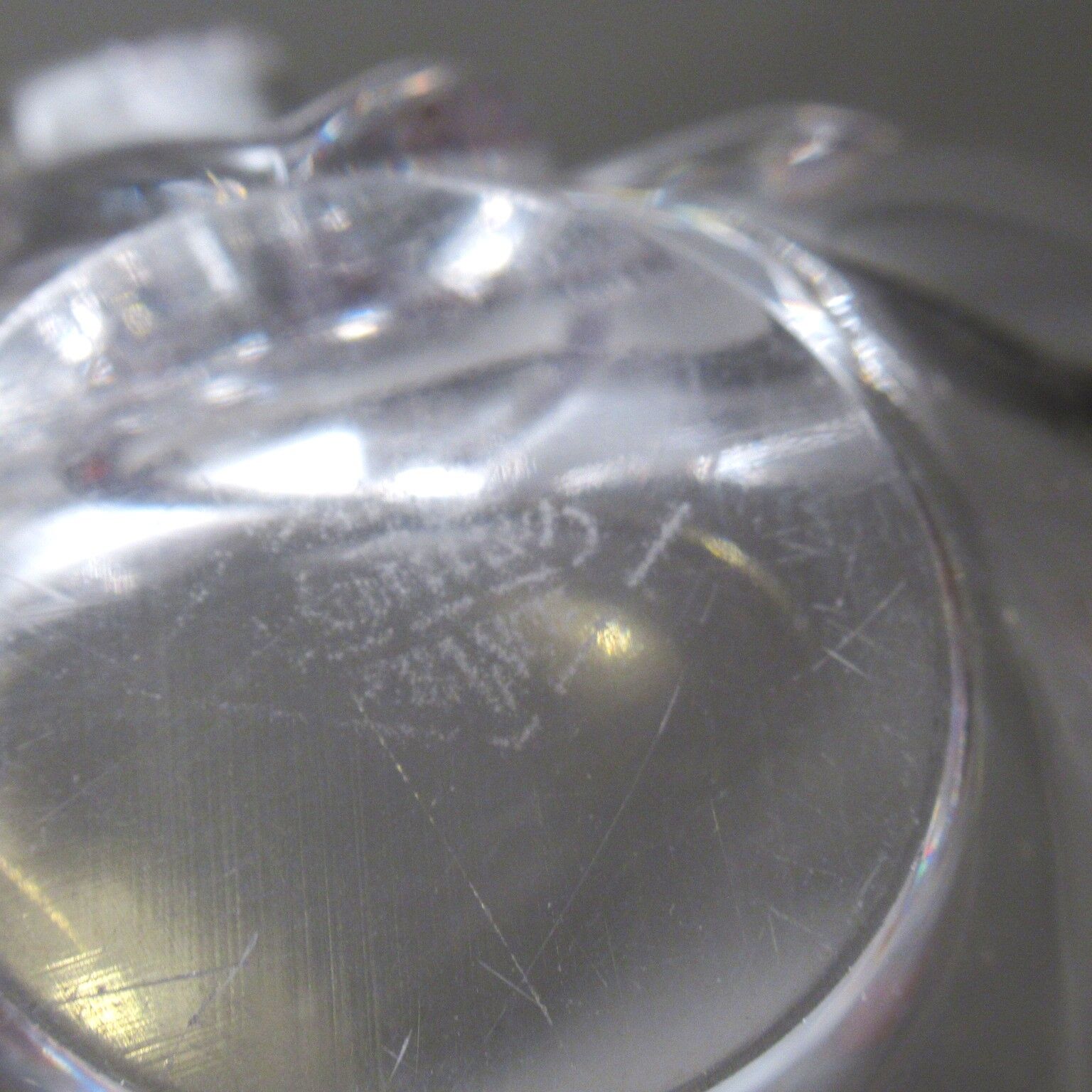 Cendrier pomme en cristal années 70