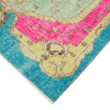 Handwoven Overdyed Oriental 1970s 190 cm x 302 cm Multicolor Carpet