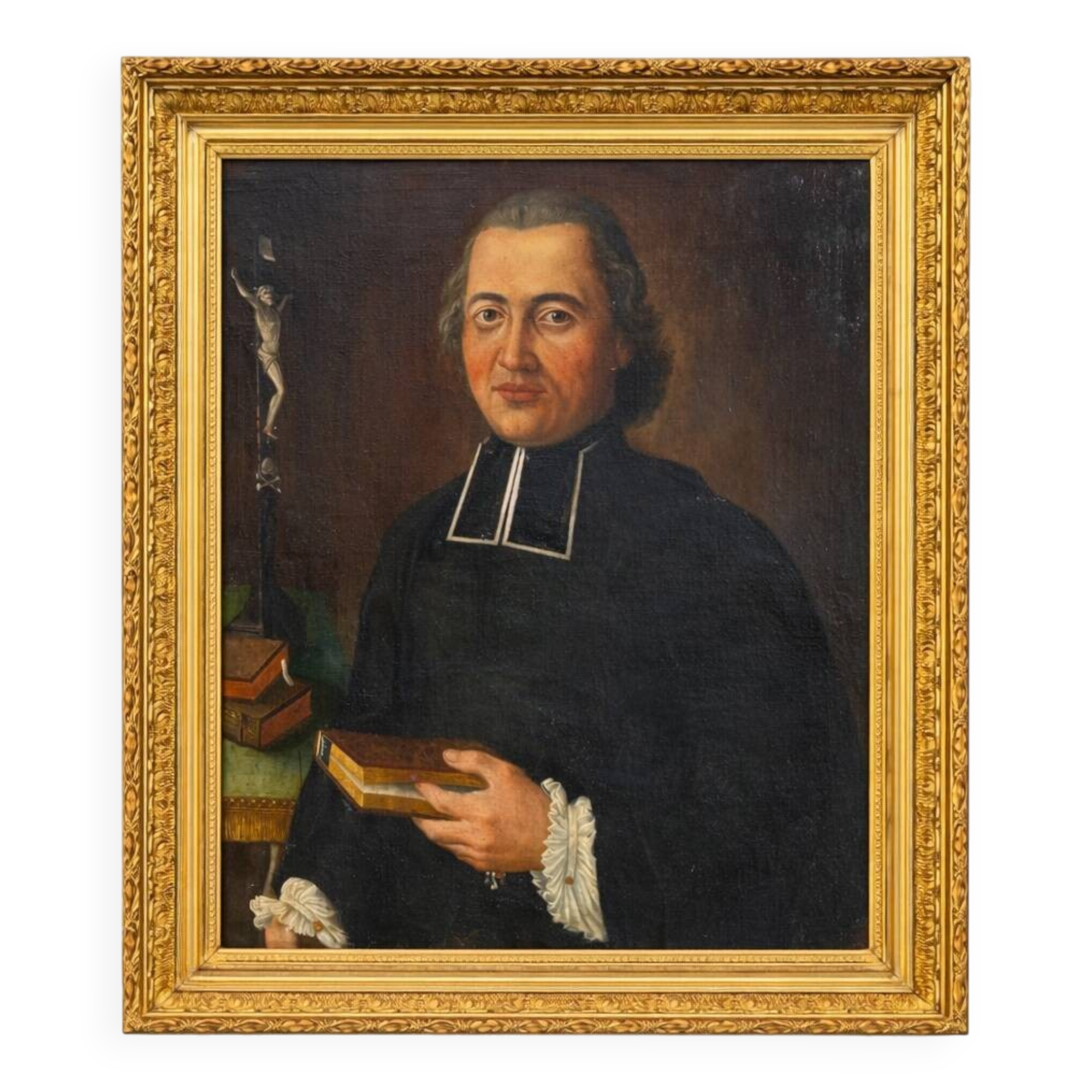 Important portrait 18th century - Philippe Roux, Priest in Périgord - Dated 1751