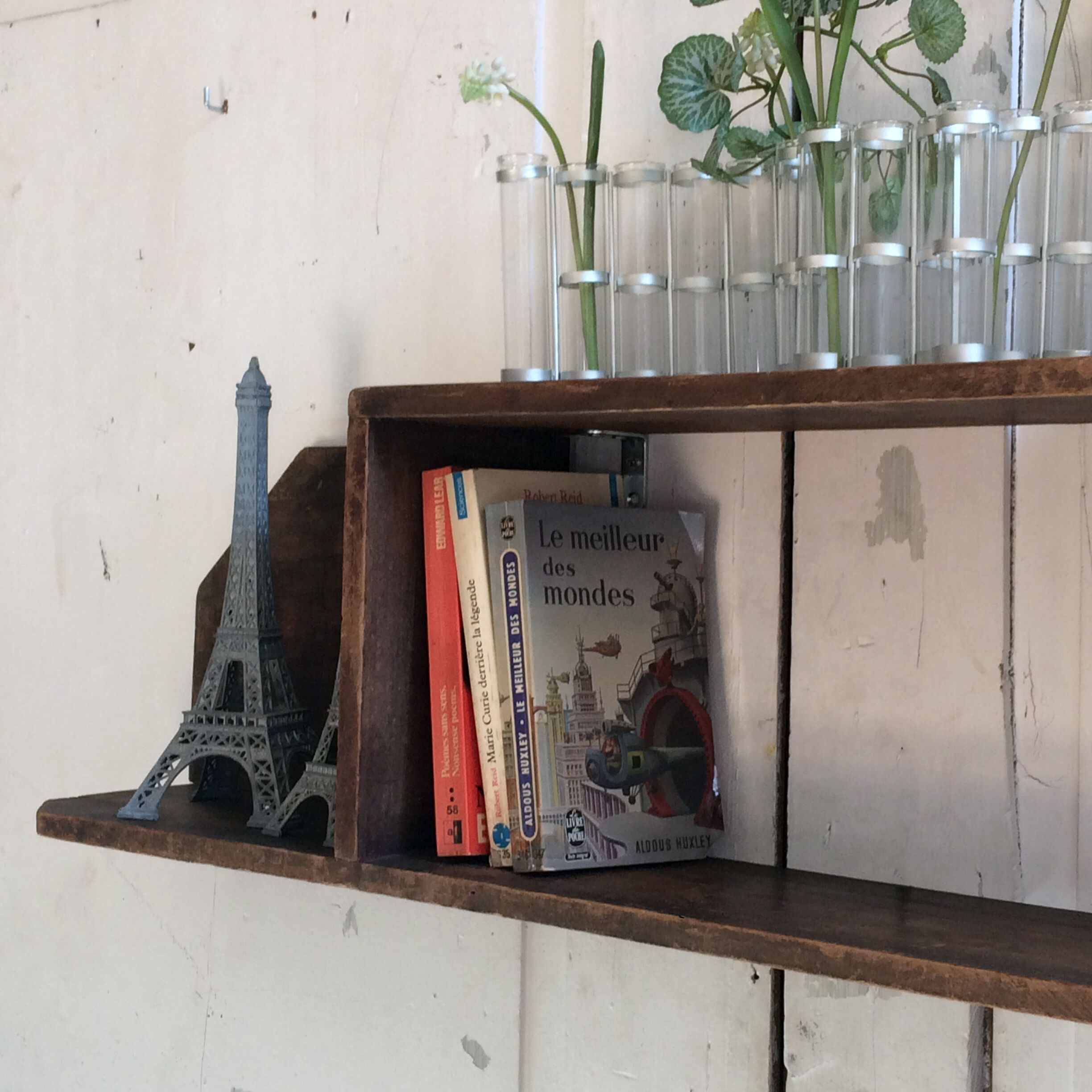 Wooden wall shelf