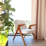 Scandinavian armchair set of 2 buckle white