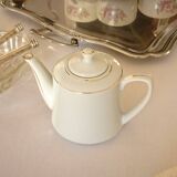 Selfish white porcelain teapot