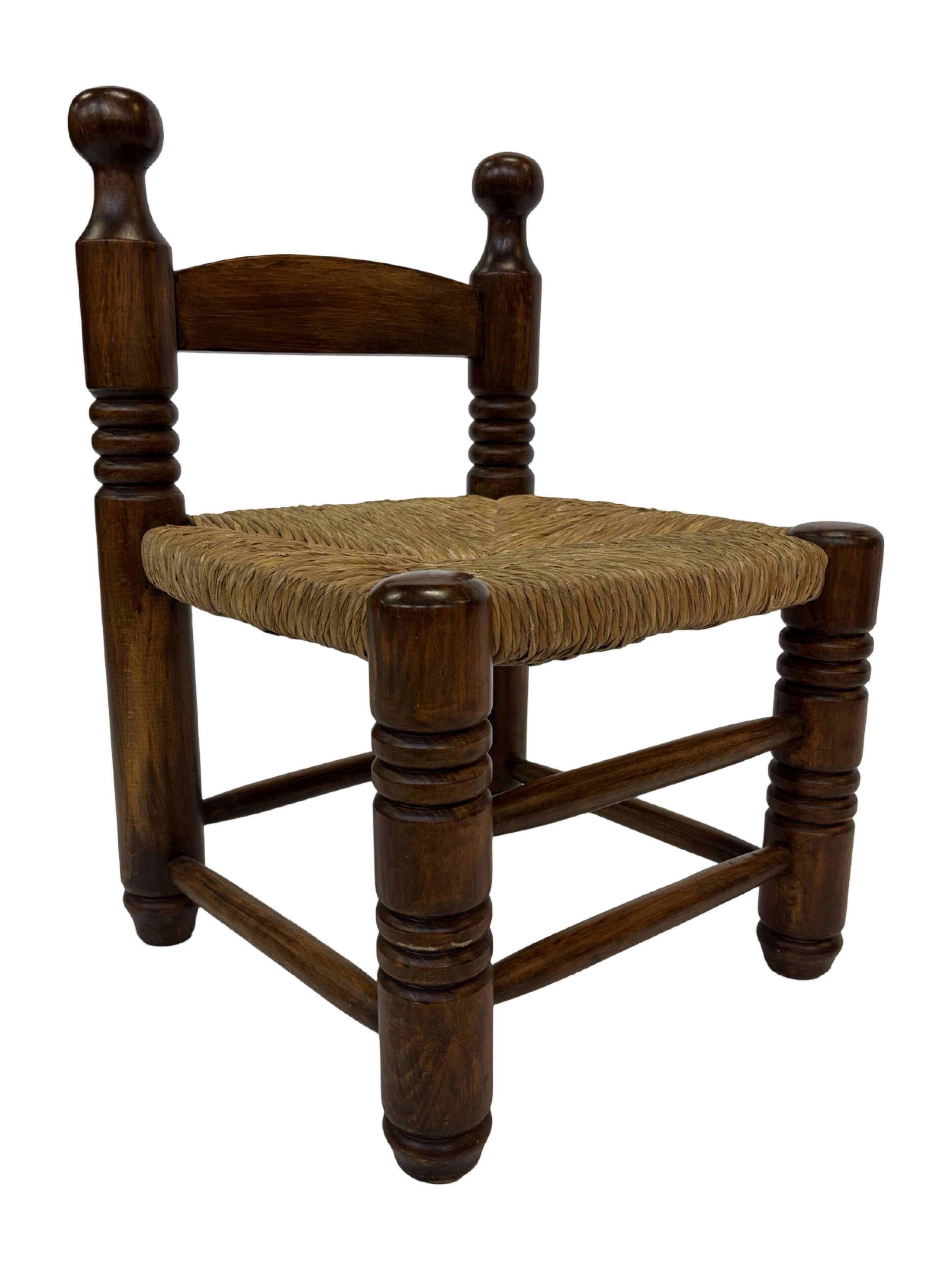 Vintage French wicker chair Charles Dudouyt Design