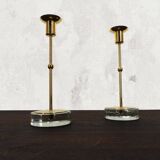 2 Scandinavian candlesticks Gunnar Ander for Ystad Metall 1960