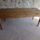 Table de ferme en bois brut