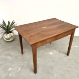Solid cherry wood desk with spindle legs