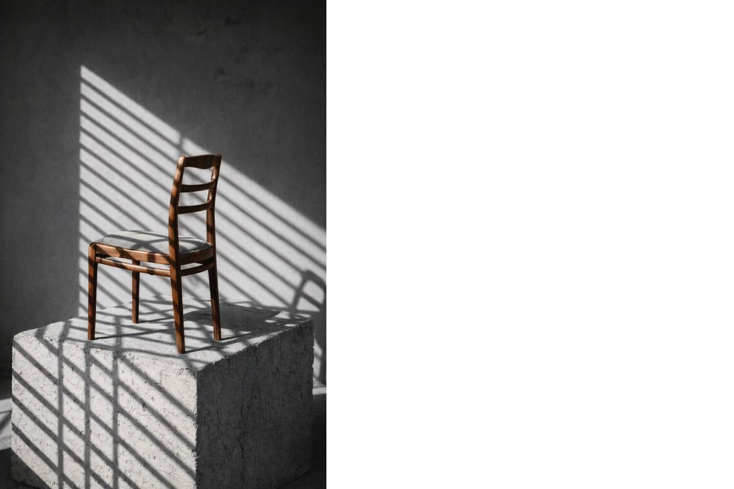 Vintage Mid-Century Danish Modern Elegant Teak & Grey Fabric Chairs, 1960s