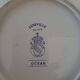 Large round dish k.g luneville faience / 41 x 8 cm / ocean model