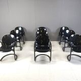 Tobia Scarpa Dialogo Dining Chairs, 1970s - Set of 9