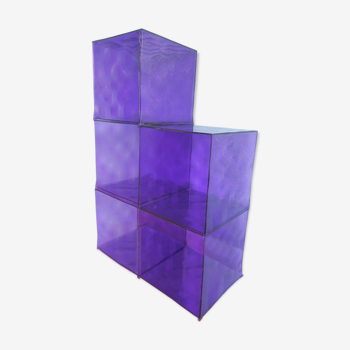 Lot de cing cubes Optic par Jouin pour Kartell