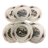 6 flat plates Obernai Sarreguemines