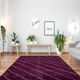 Modern Moroccan carpet dark pink contemporary art 90x150cm