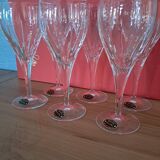 6 crystal glasses from Lorraine in the original box.