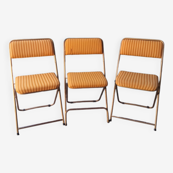 3 vintage Lafuma chairs, chantazur model