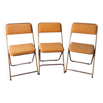 3 chaises vintage lafuma  modele chantazur