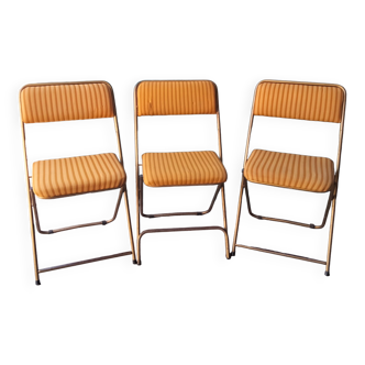 3 vintage Lafuma chairs, chantazur model