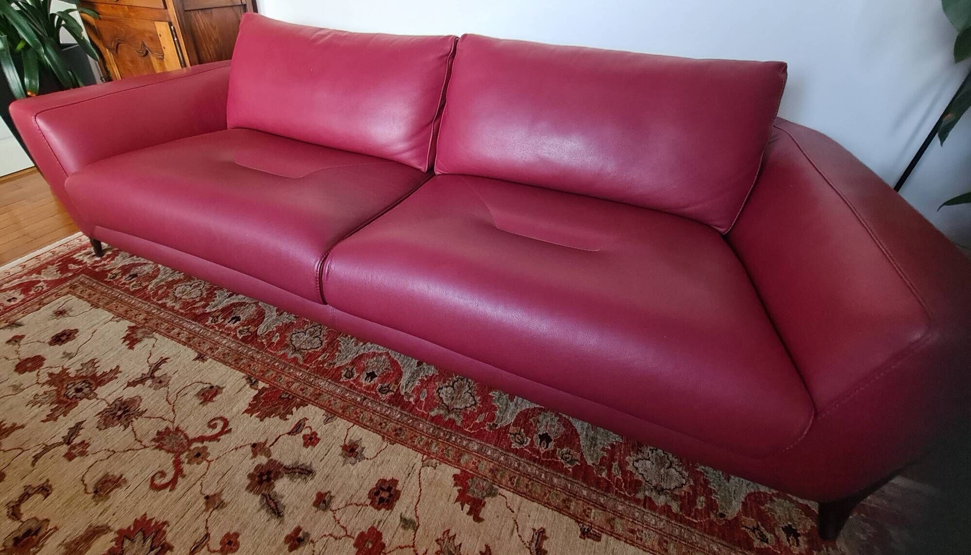 Roche Bobois canapé allusion red leather - designers Tapinassi & Manzoni