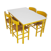 Table et chaises par Borge Mogensen pour FDB Mobler, Danemark, 1960
