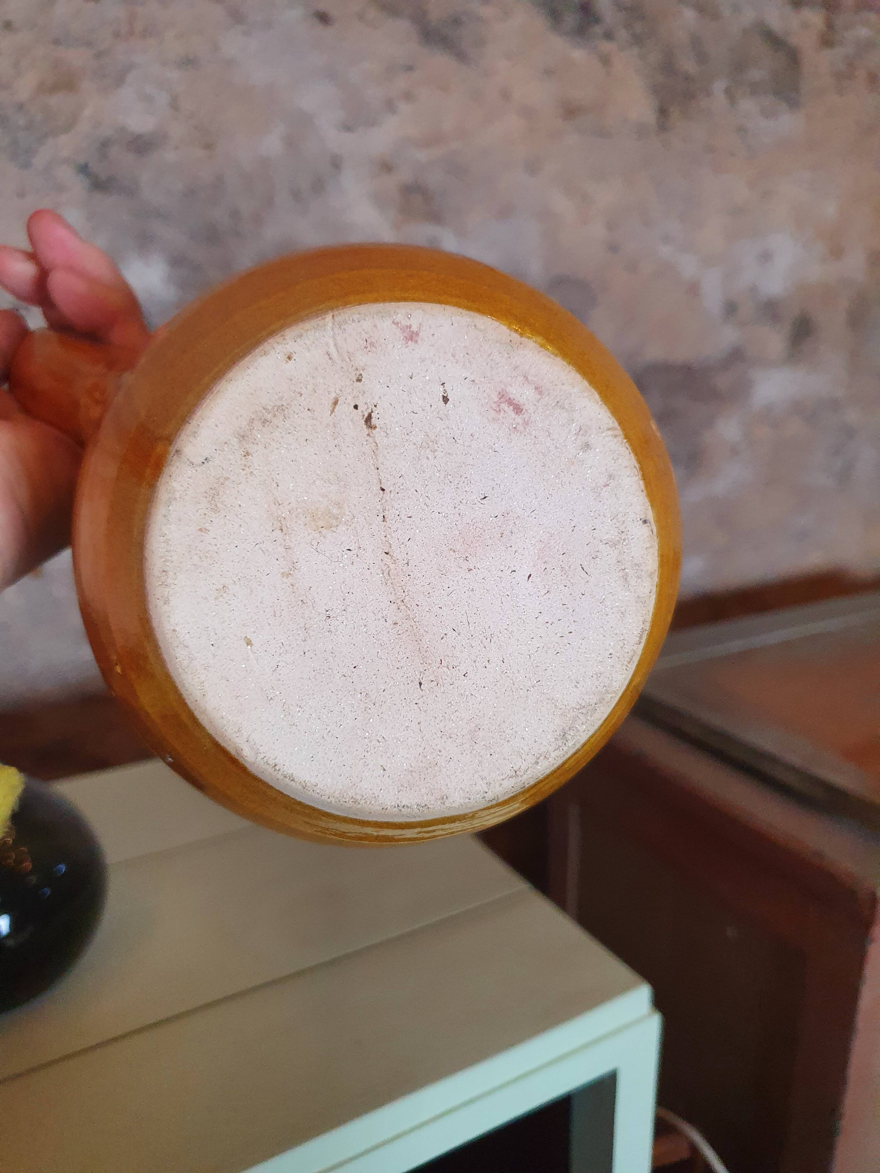 Mustard yellow sandstone decanter