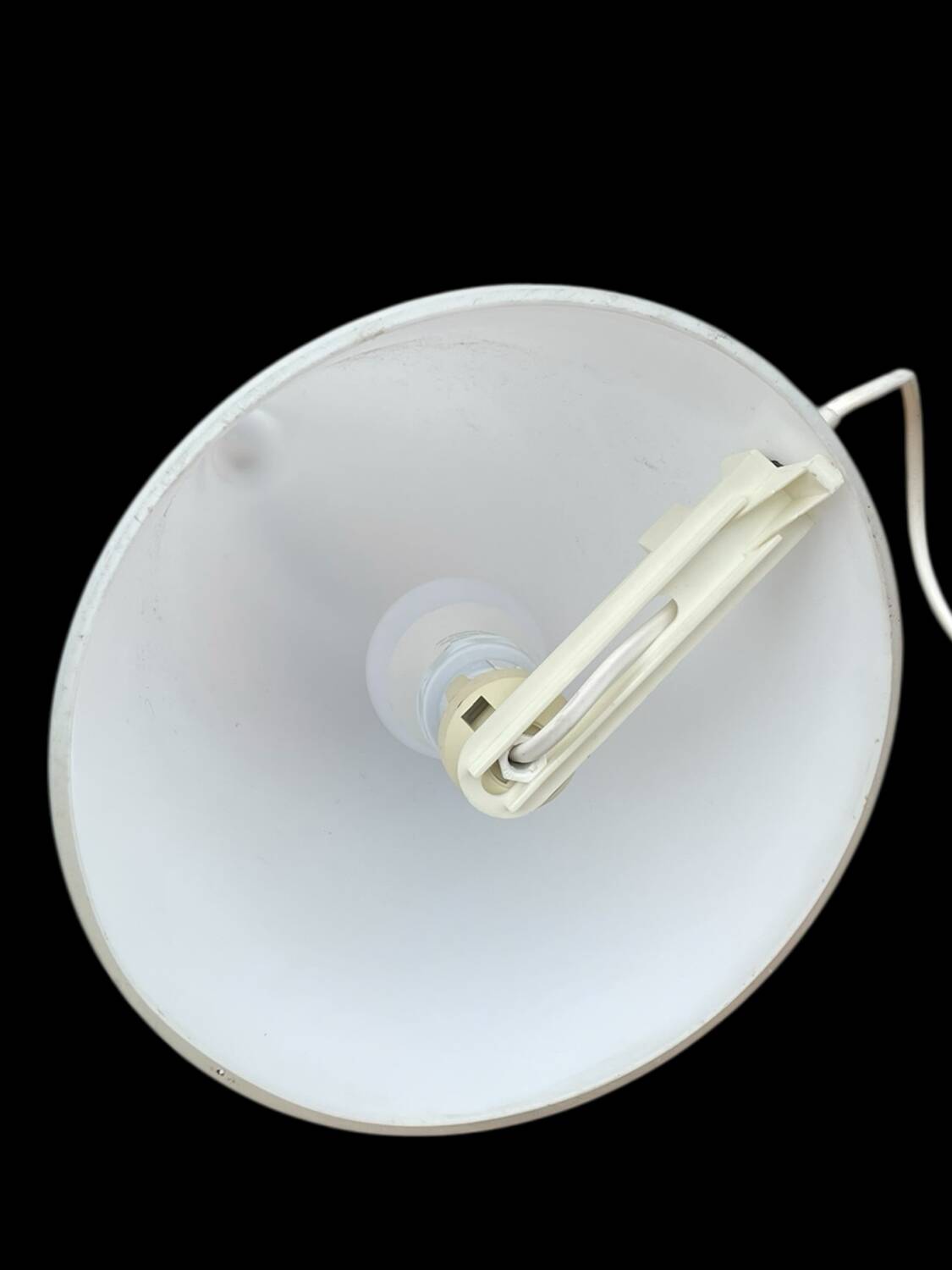 Tipi table lamp h=14.96 (38cm) frosted glass mid century 1980s Germany