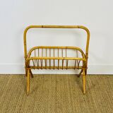 Wicker magazine rack 1960