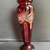 Baluster vase - cut blown crystal