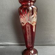 Vase balustre - cristal soufflé taillé