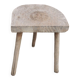 Old raw wood milking stool
