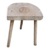 Old raw wood milking stool