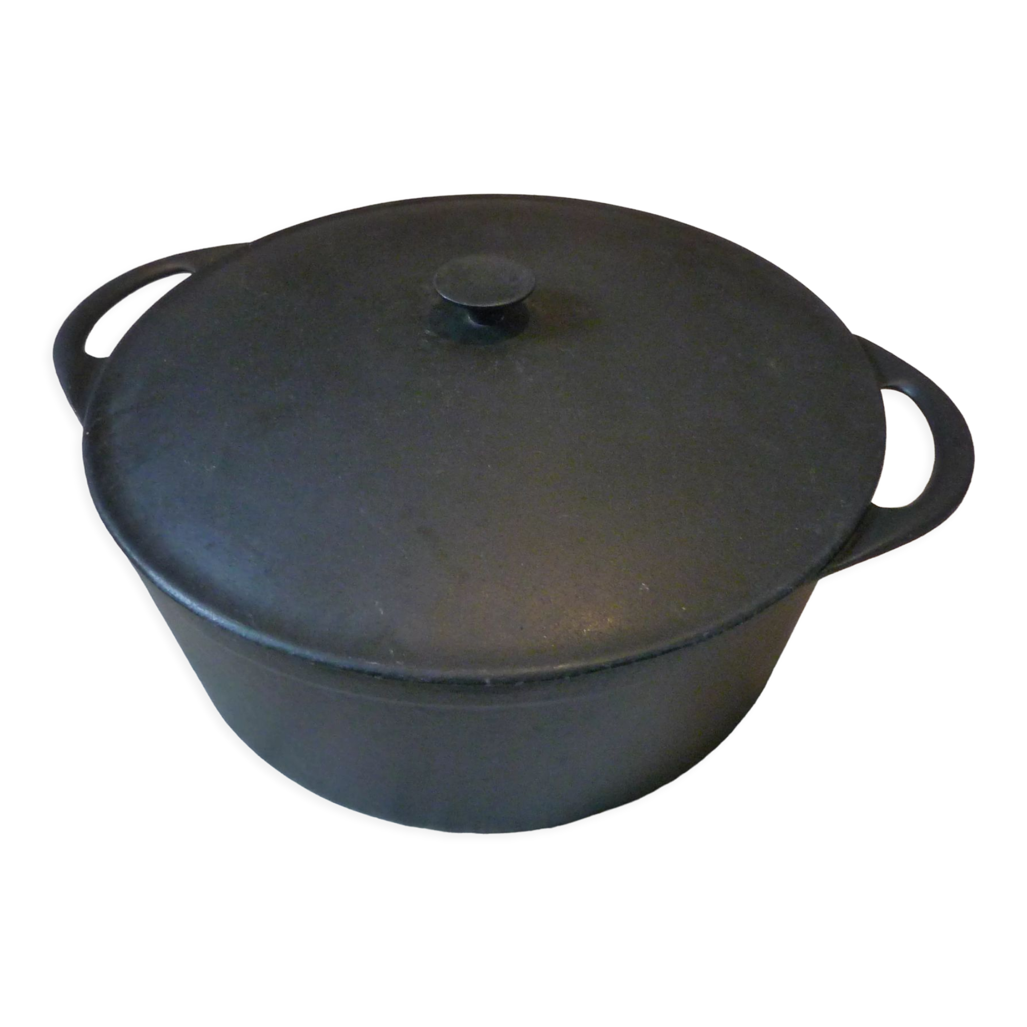 18 ⚜️ Ancienne Casserole en Fonte Émaillée Orange Cousances France 18 Vintage