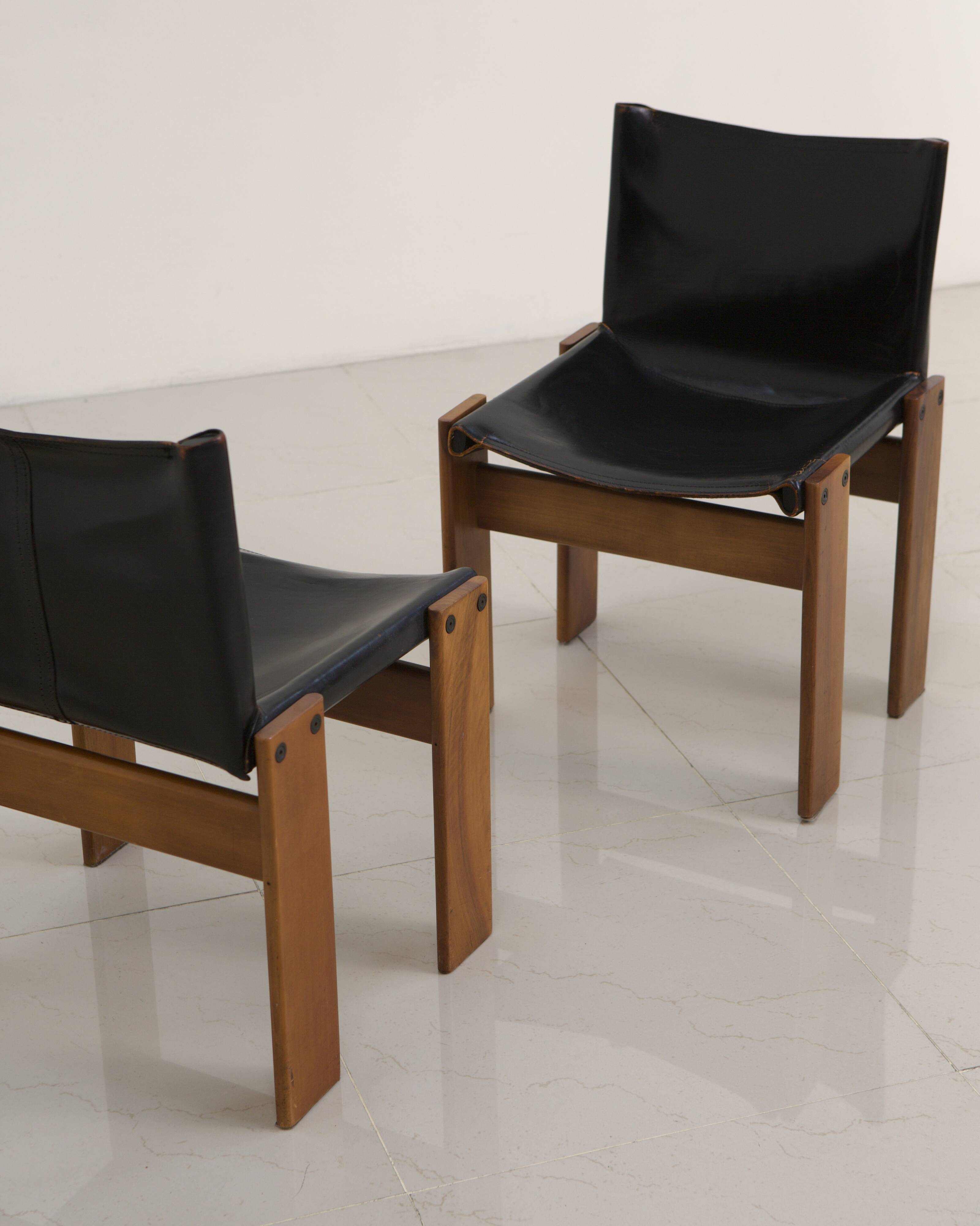 Set of 6 "Monk" Chairs by Afra & Tobia Scarpa for Molteni 70's