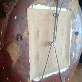 Painted oval plaster mirror