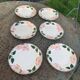 6 small earthenware dessert plates, Villeroy and Boch, wild rose, hawthorn, west germany