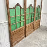 Art Deco Brasserie Screen in Wood and Glass
