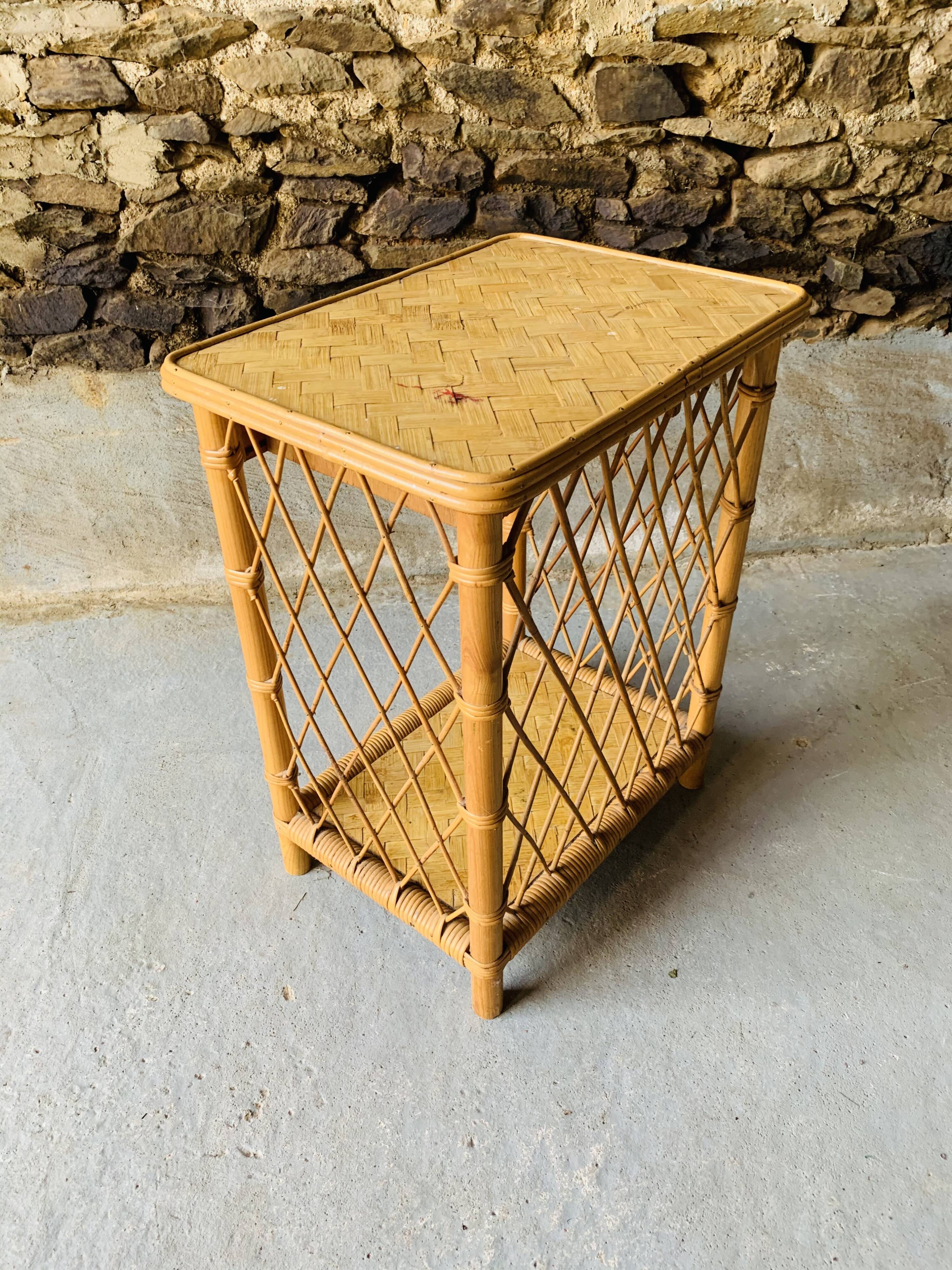 Rattan nightstand