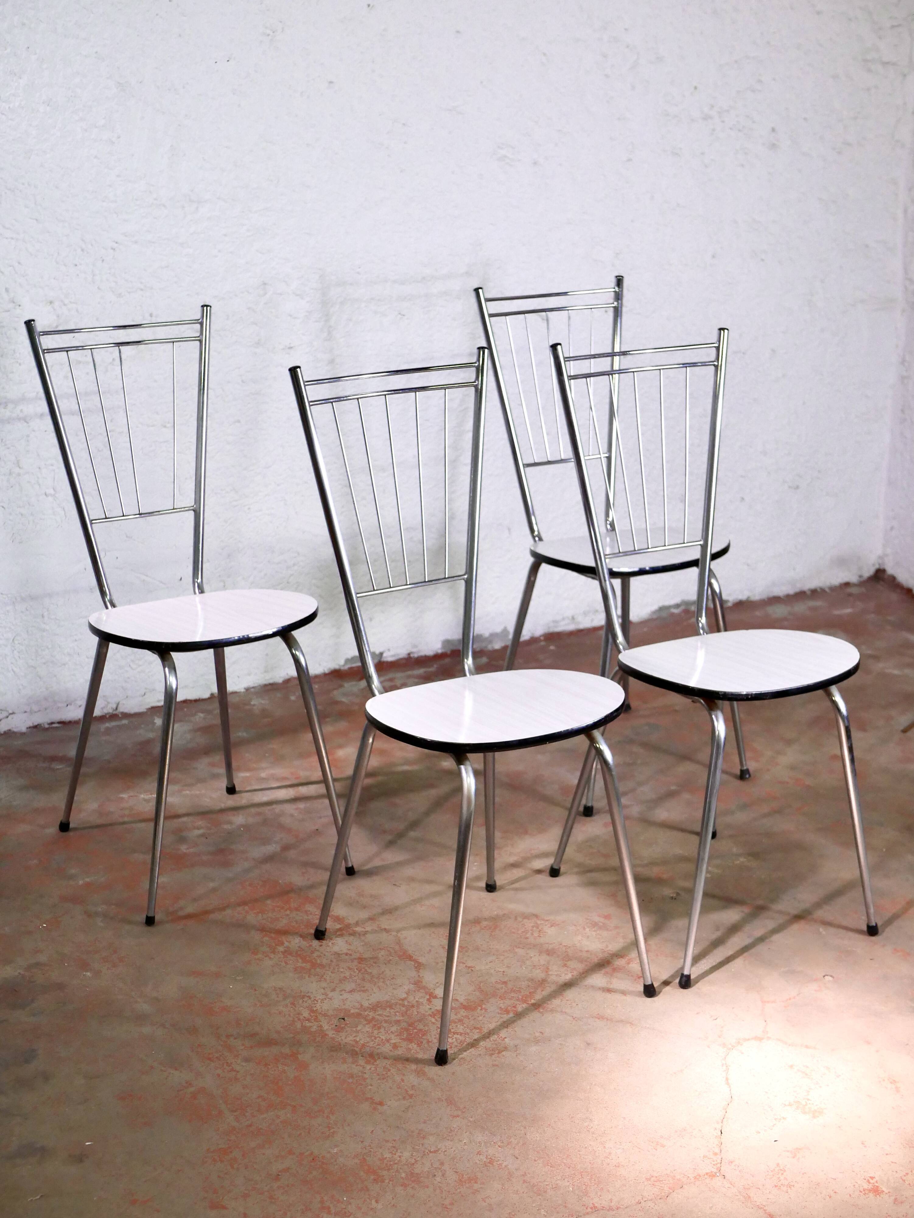 Series of 4 formica chairs