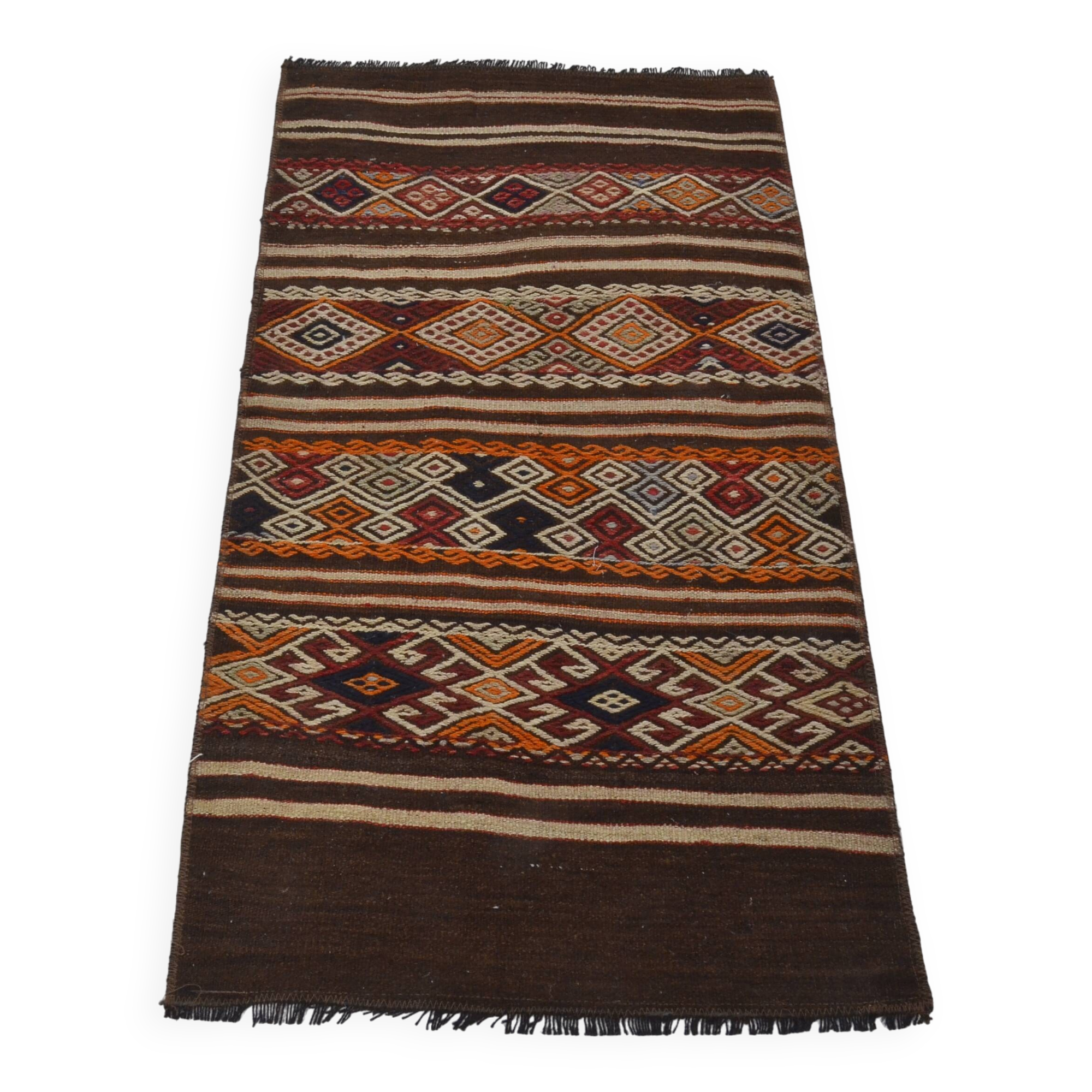 Vintage Anatolian Decorative Kilim