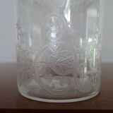 Baccarat crystal goblet model engraved with Baccarat initial "B" on frieze