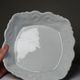 Square coupe/bowl in celadon porcelain, vintage Limoges from the 50s to 70s.